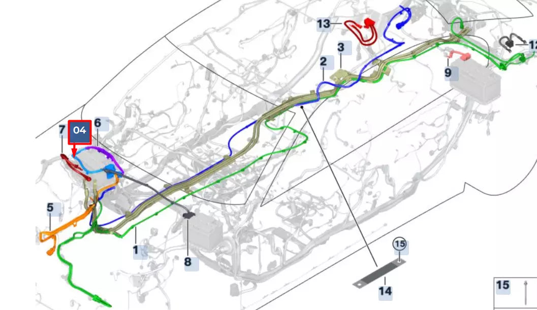 NEW BMW 5 G30 SUPPLY LINE EMARS 61129388642 ORIGINAL