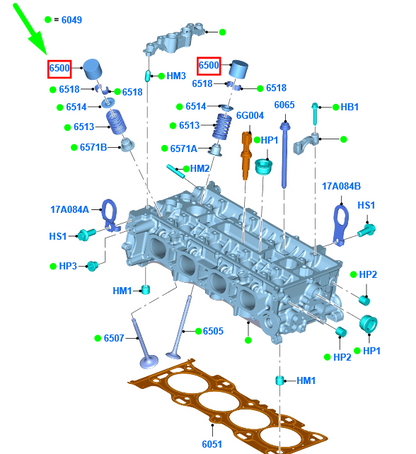 new ford mondeo mk5 cylinder valve tappet assy cm5e-6500-acb 5103634 original