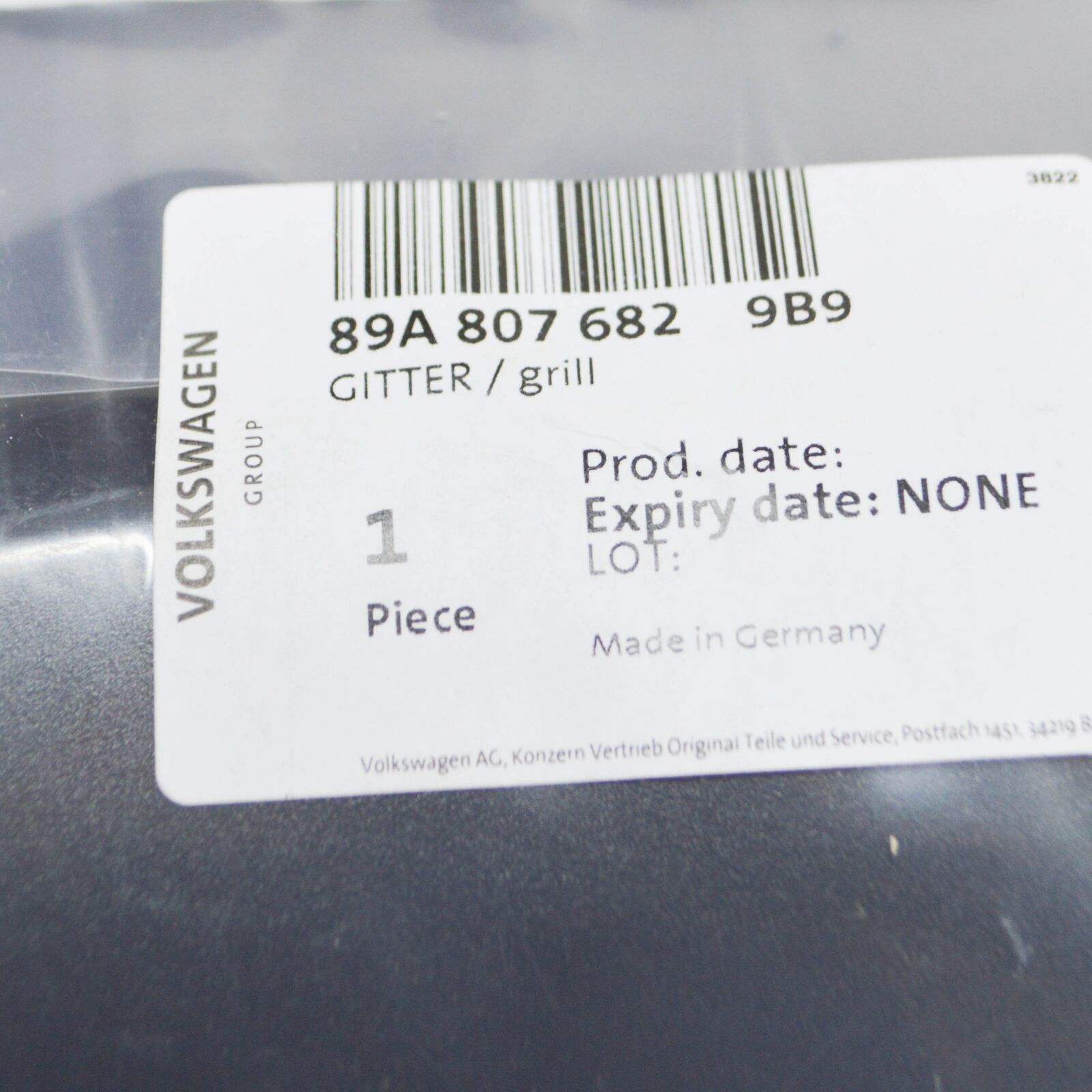 NEW AUDI Q4 E-TRON FRONT RIGHT AIR GUIDE GRILLE 89A8076829B9 ORIGINAL