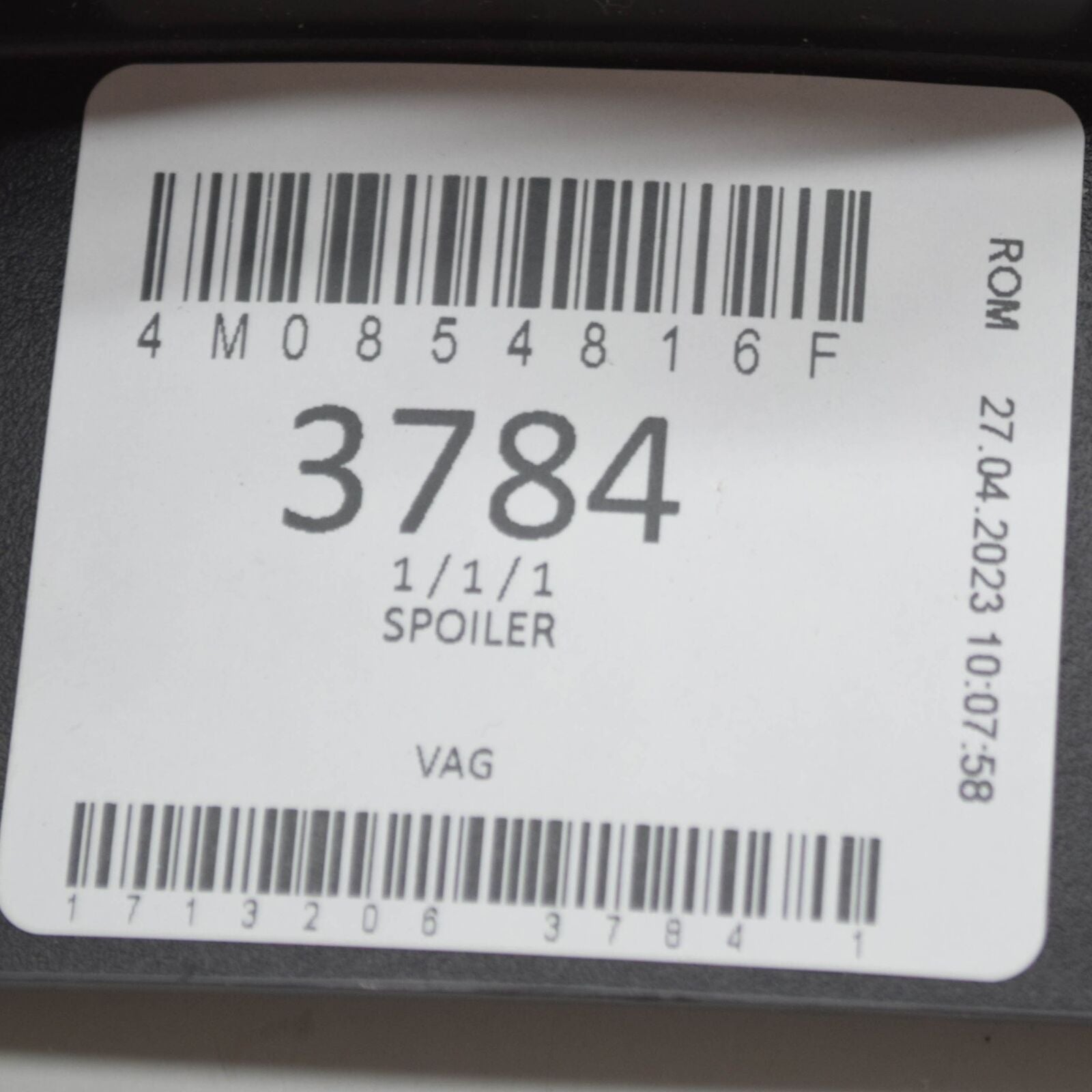 NEW AUDI Q7 4M REAR RIGHT FENDER SPOILER 4M0854816F ORIGINAL