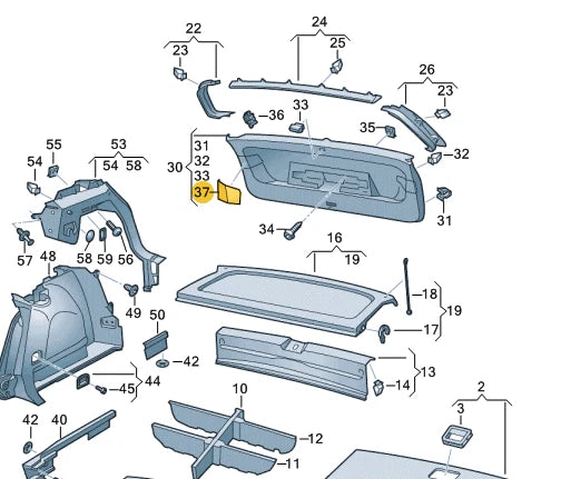 NEW VOLKSWAGEN GOLF MK8 CD1 REAR RIGHT INSPECTION COVER 5H68677484PK ORIGINAL