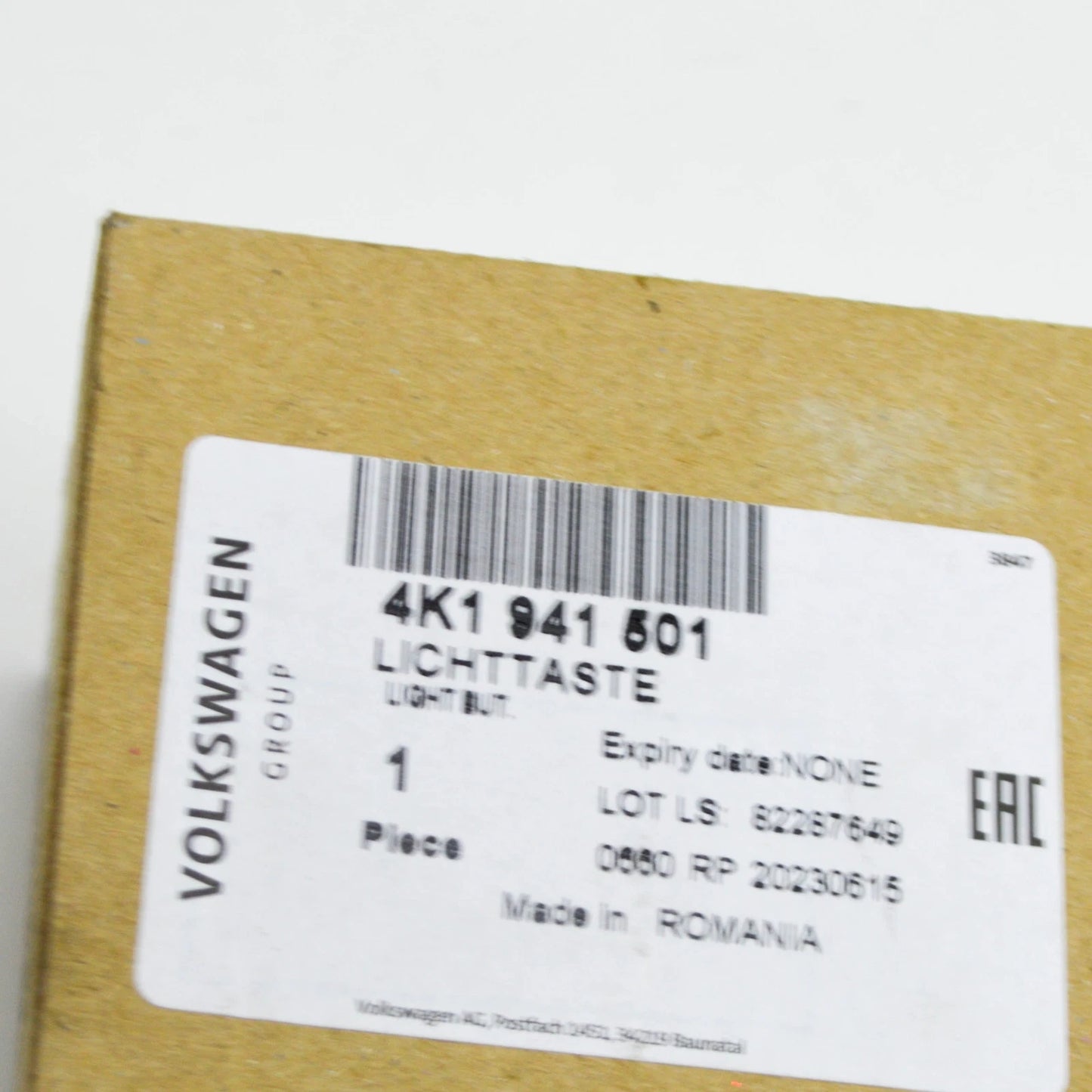 NEW AUDI A7 4K8 HEADLIGHT SWITCH CONTROL UNIT 4K1941501 2019 LHD ORIGINAL