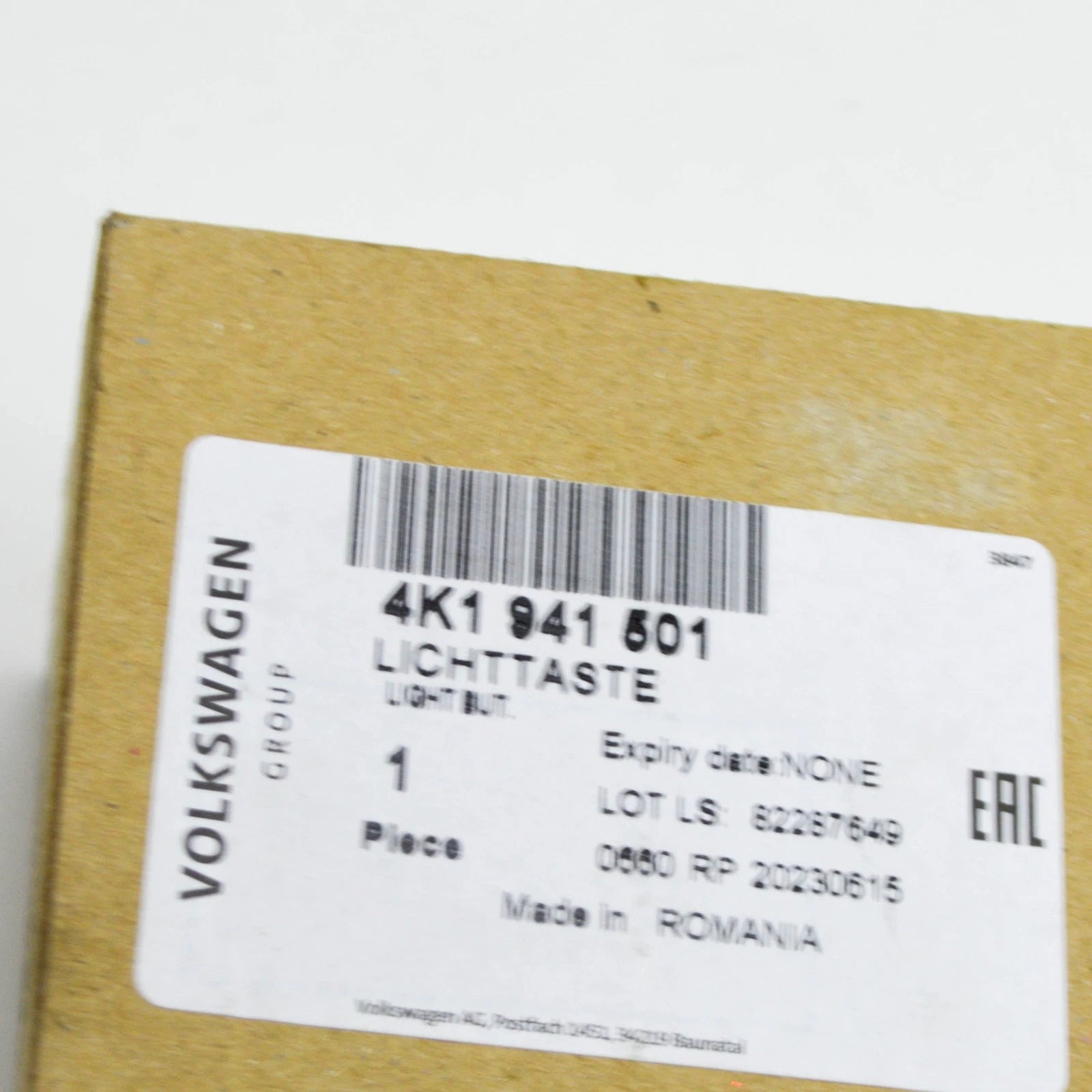 NEW AUDI A7 4K8 HEADLIGHT SWITCH CONTROL UNIT 4K1941501 2019 LHD ORIGINAL