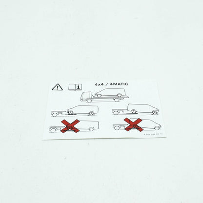 NEW MERCEDES-BENZ VITO FURGON W447 INFORMATION LABEL A9065840213 ORIGINAL