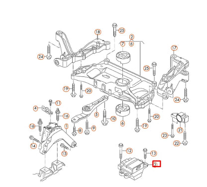 NEW AUDI A3 RS3 8P GEARBOX MOUNTING 8P0199555A ORIGINAL