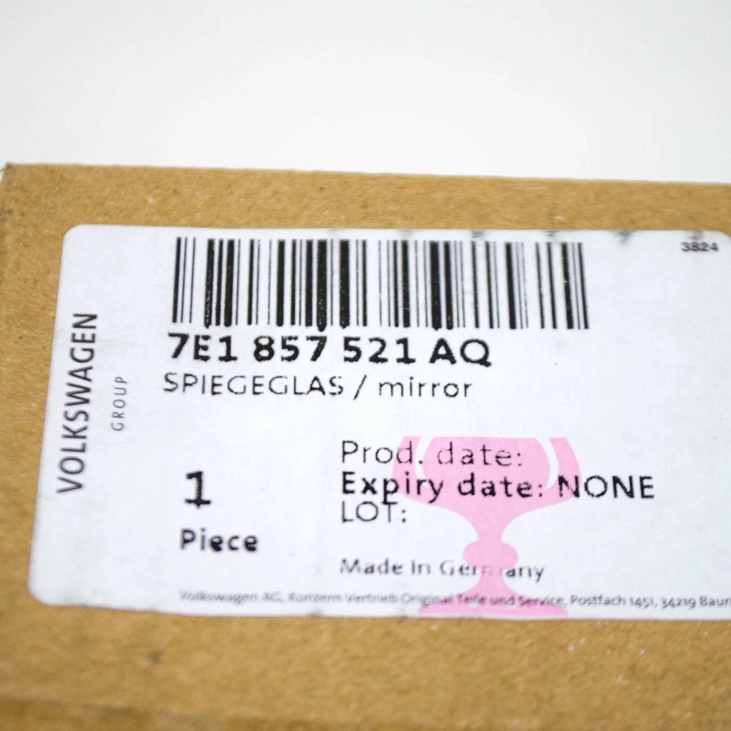 NEW VW AMAROK FRONT LEFT DOOR MIRROR GLASS CONVEX LHD 7E1857521AQ