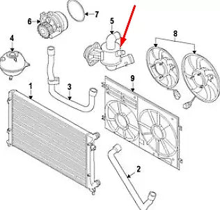 NEW AUDI TT 8J THERMOSTAT HOUSING 06F121111H 2.0 PETROL