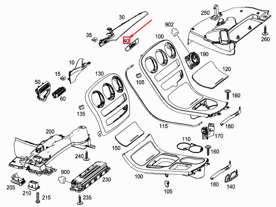 new mercedes-benz c coupe c205 instrument panel symbol a2226803700 original