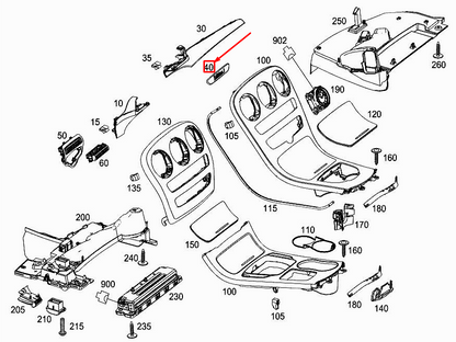 new mercedes-benz c coupe c205 instrument panel symbol a2226803700 original