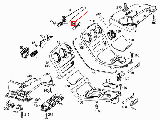new mercedes-benz c coupe c205 instrument panel symbol a2226803700 original