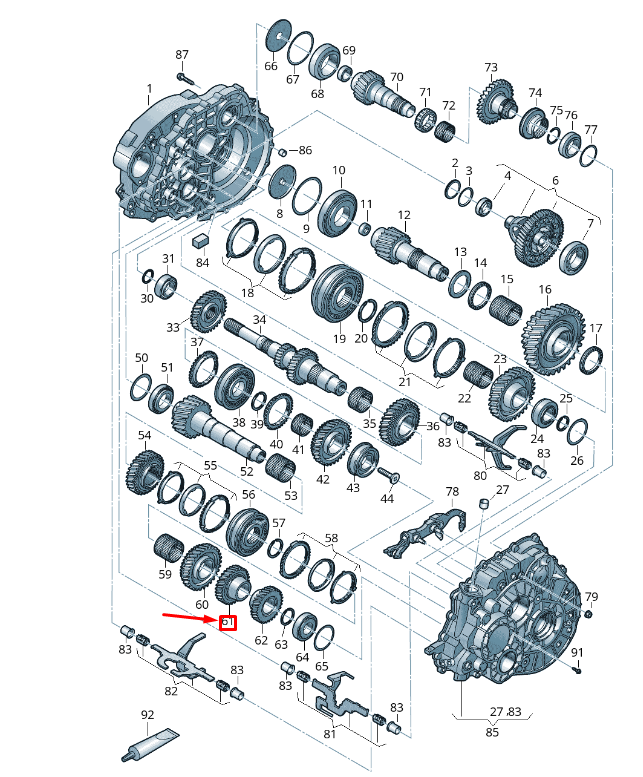 new vw transporter vi t6 gear 5-speed 0a5311361a original