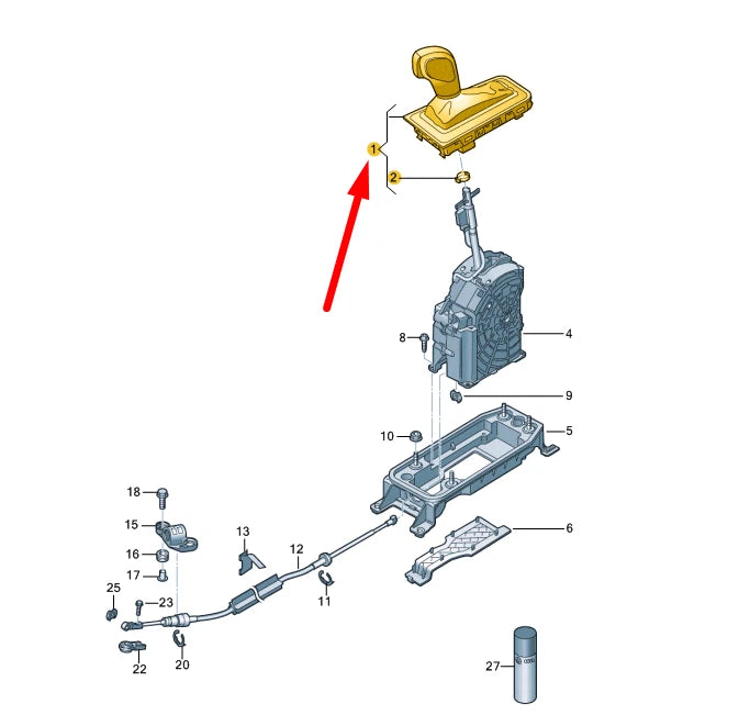 NEW VW ARTEON 3H7 GEAR SHIFTING LEATHER COVER LHD 3G1713203TUMF ORIGINAL