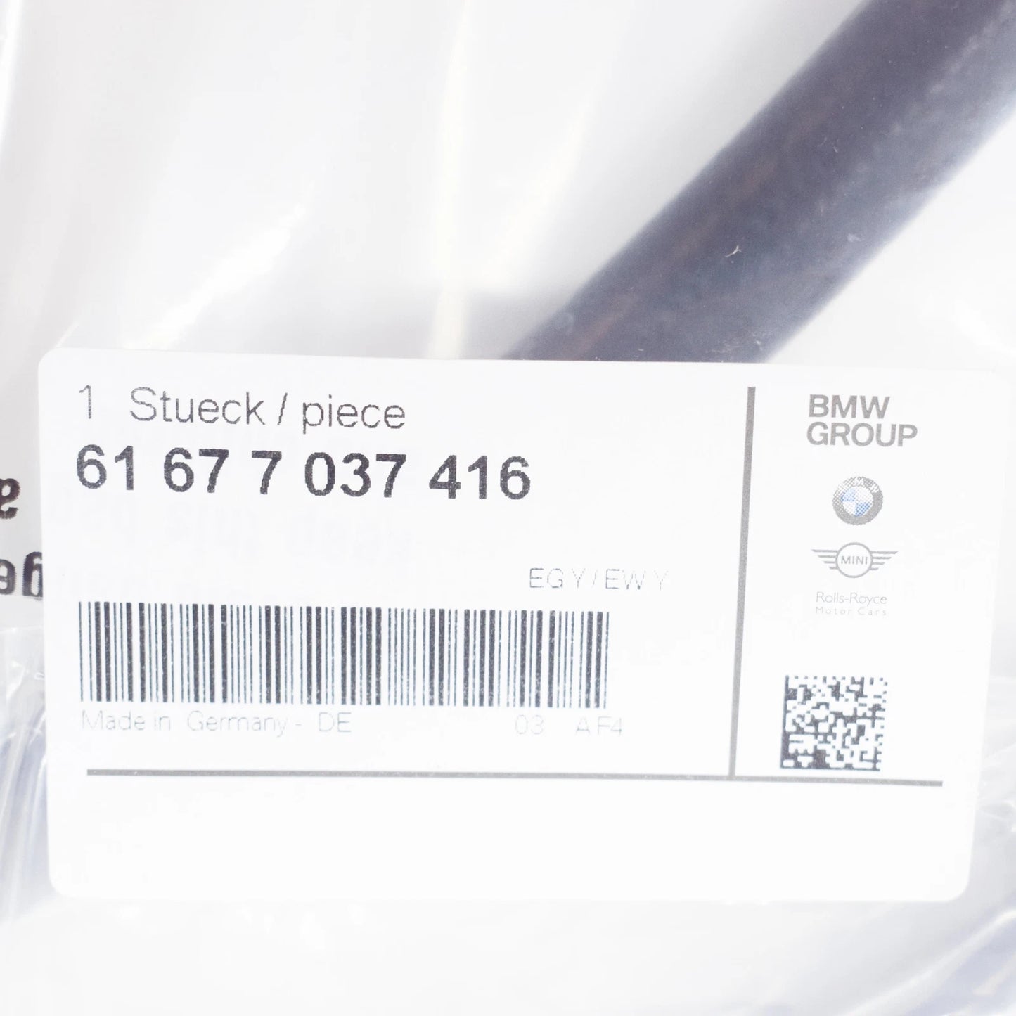 NEW BMW Z4 COUPE E86 HEADLIGHT CLEANING SYSTEM HOSE 61677037416 7037416 ORIGINAL