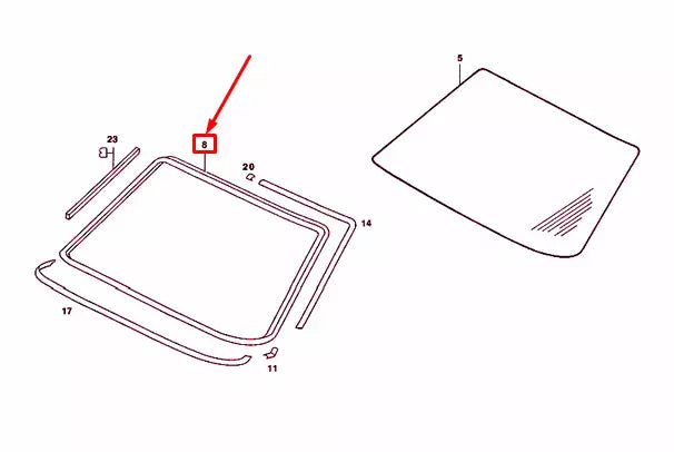 NEW MERCEDES-BENZ SALOON W123 WINDSHIELD SEALING FRAME A1236700039