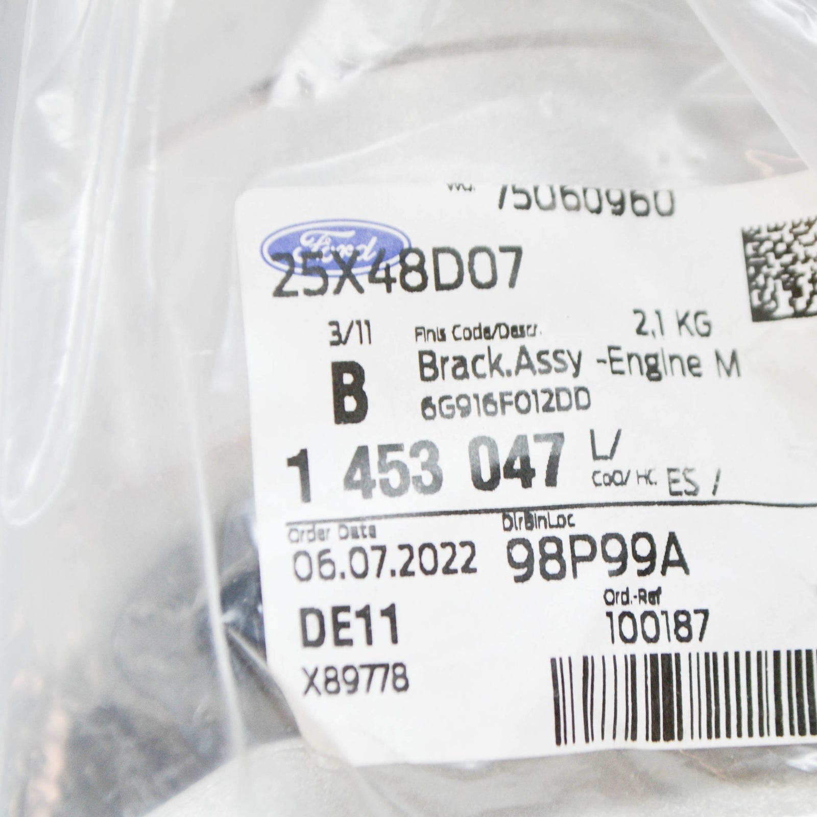 new ford mondeo mk4 engine mounting bracket assy 1453047 6g91-6f012-dd original