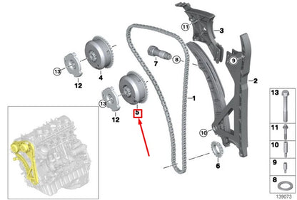 NEW BMW 3 E90 INLET CAMSHAFT ADJUSTMENT UNIT 11367540347 ORIGINAL