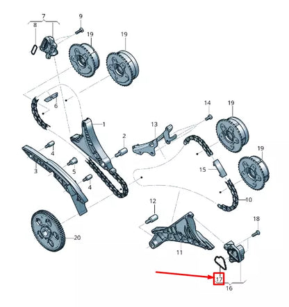 NEW AUDI Q7 4M ENGINE CHAIN TENSIONER SEAL 06M109139B
