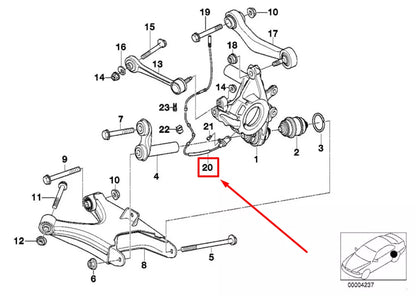 NEW BMW 7 E38 REAR ABS SENSOR 34521182077 1182077 ORIGINAL