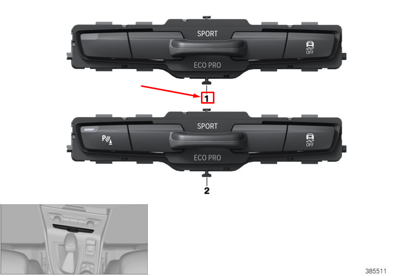 new bmw 2 gran tourer f46 centre console switch panel 61319323940 original