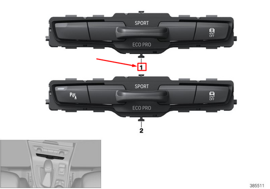 new bmw 2 gran tourer f46 centre console switch panel 61319323940 original