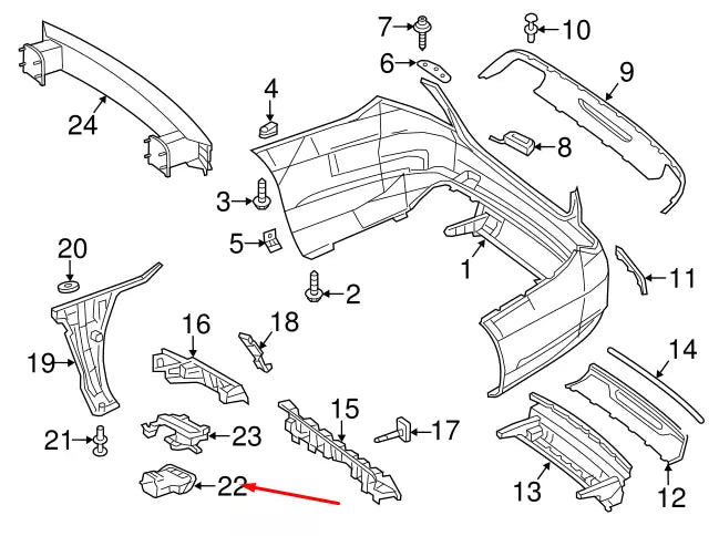 NEW MERCEDES-BENZ CLA COUPE C117 REAR RIGHT TAIL PIPE COVER A2214904427 ORIGINAL