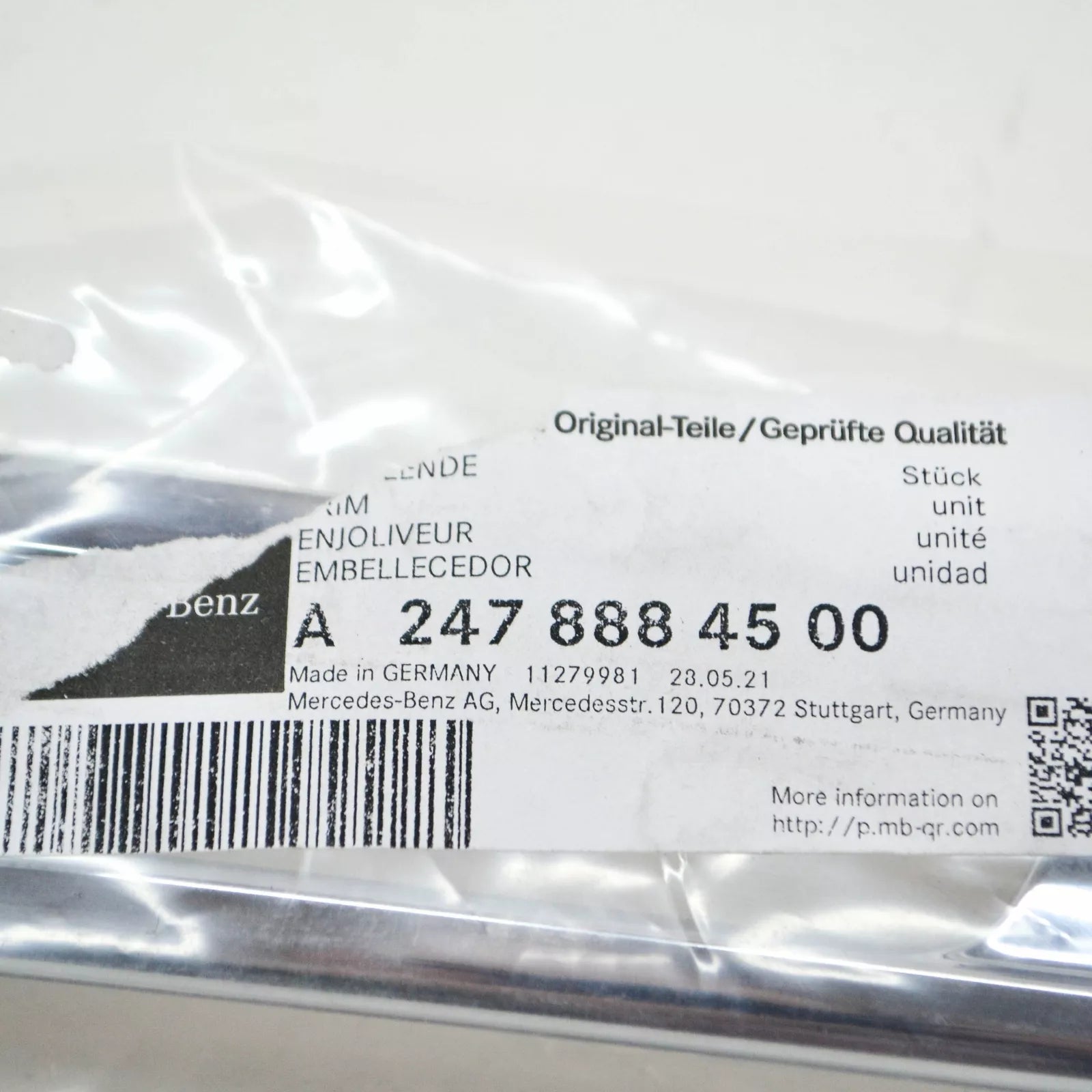 NEW MERCEDES-BENZ GLA H247 FRONT LEFT OUTER GRILLE MOLDING A2478884500