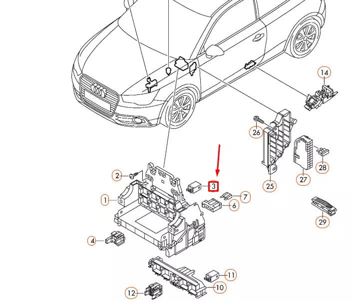 NEW AUDI A1 8X ADDITIONAL ELECTRIC AIR HEATER RELAY 4H0951253 ORIGINAL