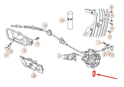 NEW VOLKSWAGEN EOS FRONT RIGHT DOOR LOCK LHD 1P1837016 ORIGINAL