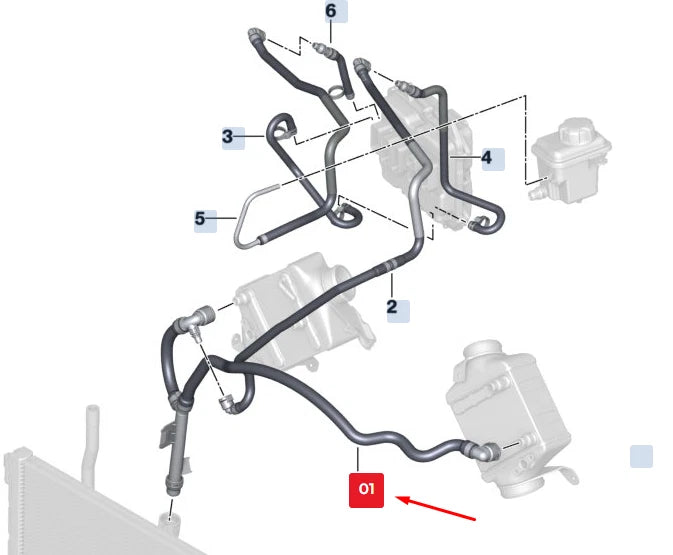 NEW BMW X5 F15 CHARGE AIR COOLER FEED LINE 17127634259 7634259 ORIGINAL