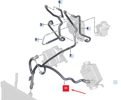 NEW BMW X5 F15 CHARGE AIR COOLER FEED LINE 17127634259 7634259 ORIGINAL