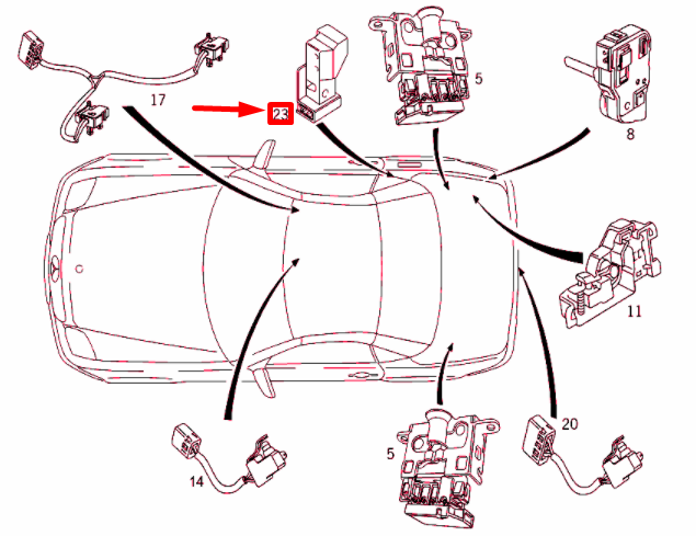 NEW MERCEDES-BENZ SLK R170 VARIO ROOF SWITCH A1708201210 ORIGINAL