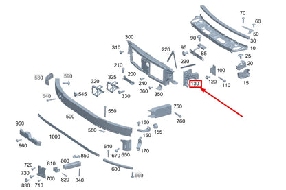 NEW MERCEDES-BENZ C W206 FRONT LEFT BUMPER ABSORBER A2066201700 ORIGINAL