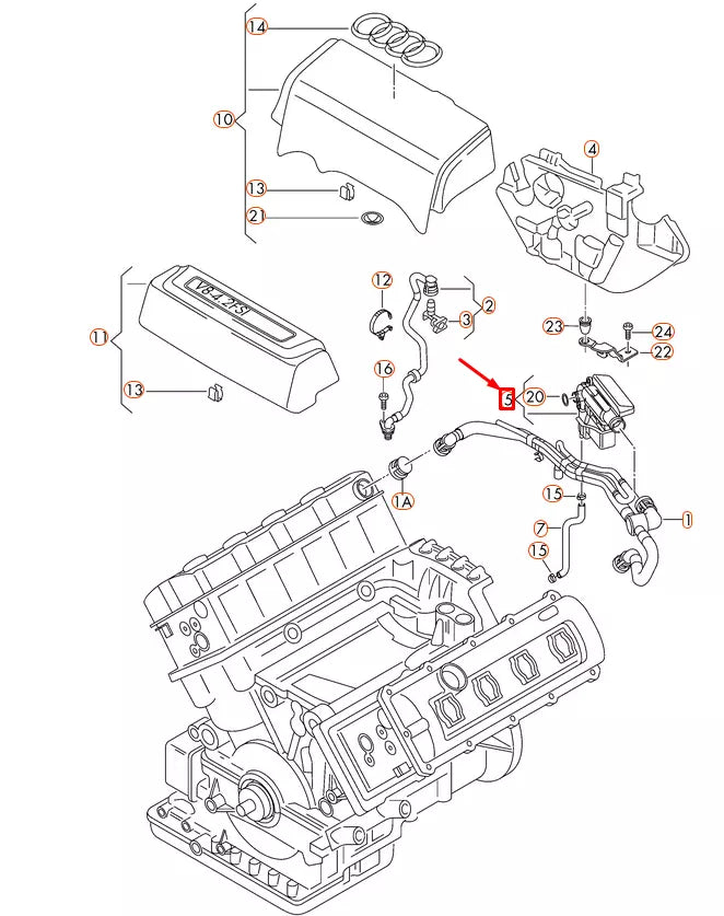 NEW AUDI A6 C6 OIL SEPARATOR 079103464F ORIGINAL