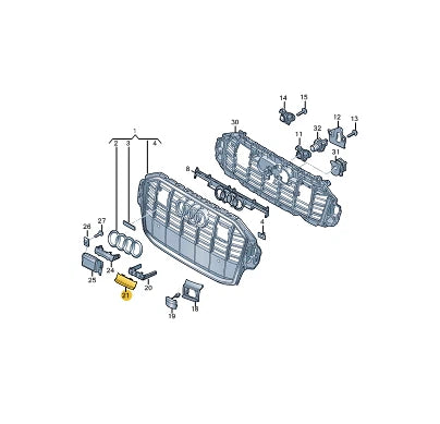 NEW AUDI Q7 4M FRONT BUMPER RIGHT TRIM 4M08536633FZ 4M0853663 3FZ
