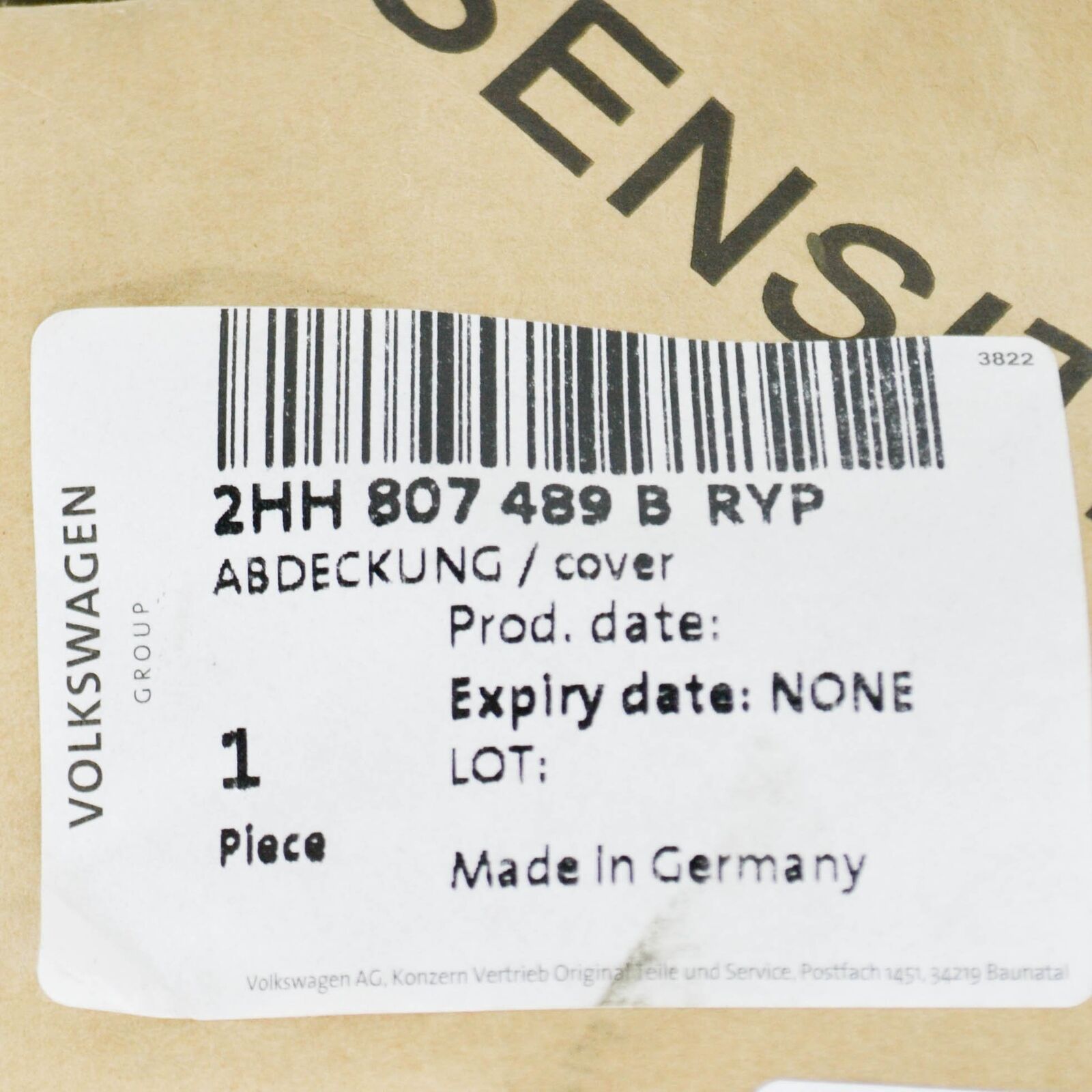 NEW VOLKSWAGEN AMAROK MK1 FRONT LEFT FOG LIGHT TRIM 2HH807489BRYP 2013 ORIGINAL