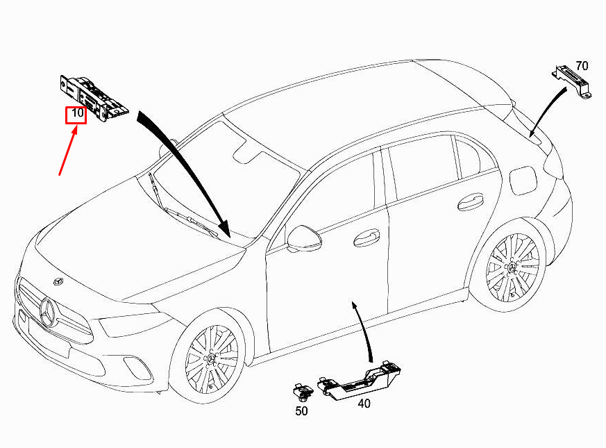 new mercedes-benz a w177 antenna frequency receiver module a1679054700 original