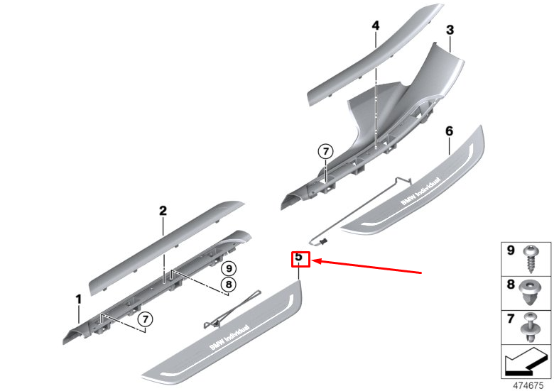 new bmw 7 g11 front door trim sill plate insert 51477370314 original