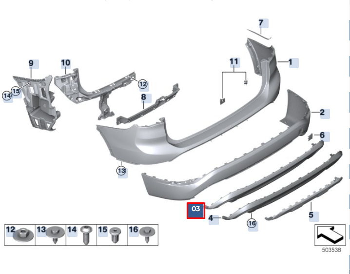new bmw x1 f48 rear bumper panel trim 51129451708 9451708 original