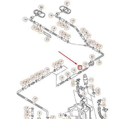 NEW AUDI A1 MK1 WINDSHIELD WASHER HOSE COUPLING ELEMENT 1J0955875R ORIGINAL