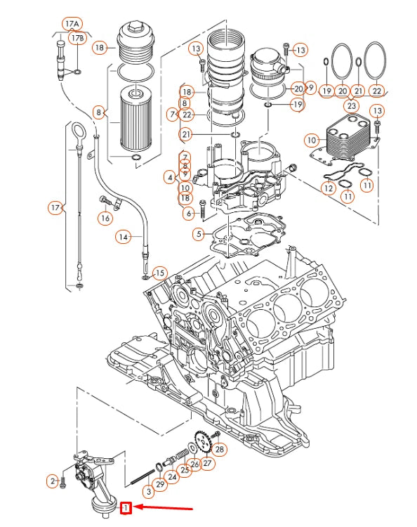 NEW AUDI Q7 4L OIL PUMP 059115105AH ORIGINAL