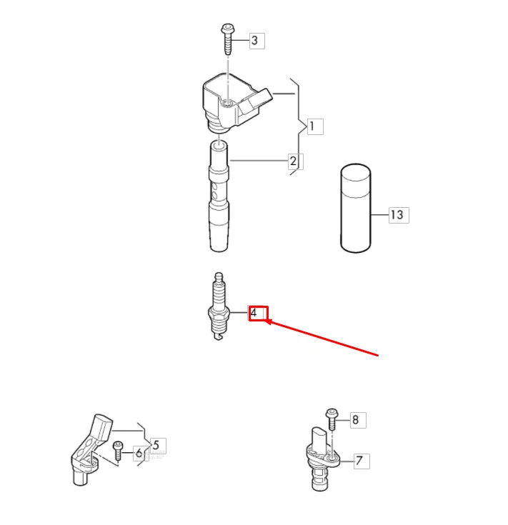 NEW AUDI A8 D5 4N SPARK PLUG 0P2905601 ORIGINAL