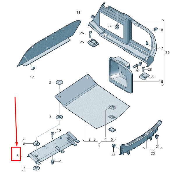 new audi a5 8t rear trunk panel insert rail 8t0863373a original
