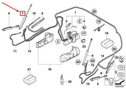 new bmw e88 right tensioning rod hydraulic cylinder 54347190668 7190668 original