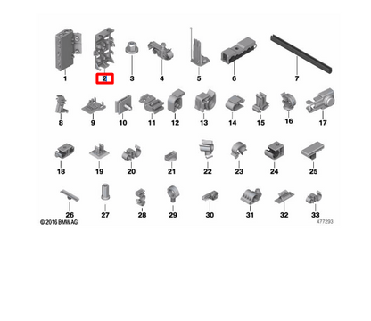 new bmw 1 e81 rear wheelhouse plug connect bracket 61136919398 original