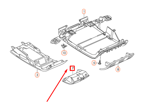 NEW VOLKSWAGEN CC ROOF CONSOLE SPECTACLES HOLDER 1K0868837G82V ORIGINAL