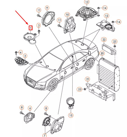 NEW AUDI A8 D4 DASHBOARD CENTER LOUDSPEAKER 4H0035402