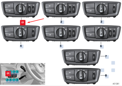 new bmw x2 f39 headlight switch control unit 61316847525 6847525 original