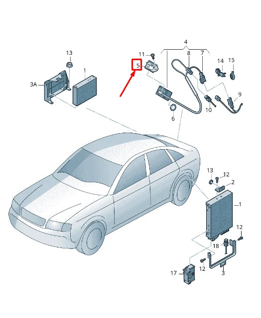 NEW AUDI Q7 4L REAR REVERSE CAMERA SECURING CLIP 4L0980553 ORIGINAL