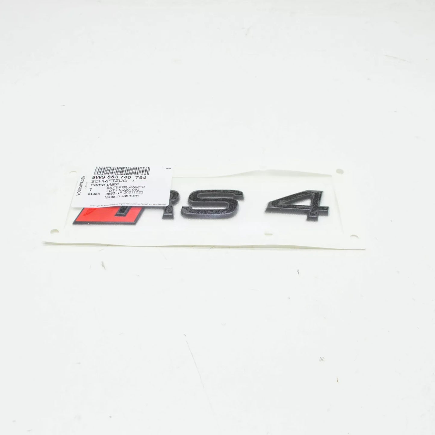 NEW AUDI RS4 B9 REAR EMBLEM BADGE 8W9853740T94