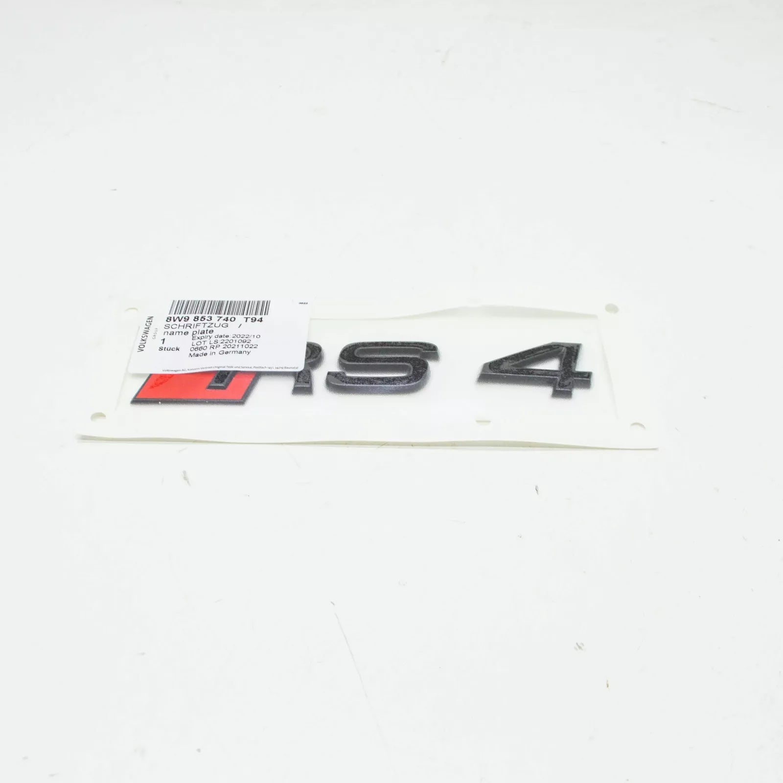 NEW AUDI RS4 B9 REAR EMBLEM BADGE 8W9853740T94